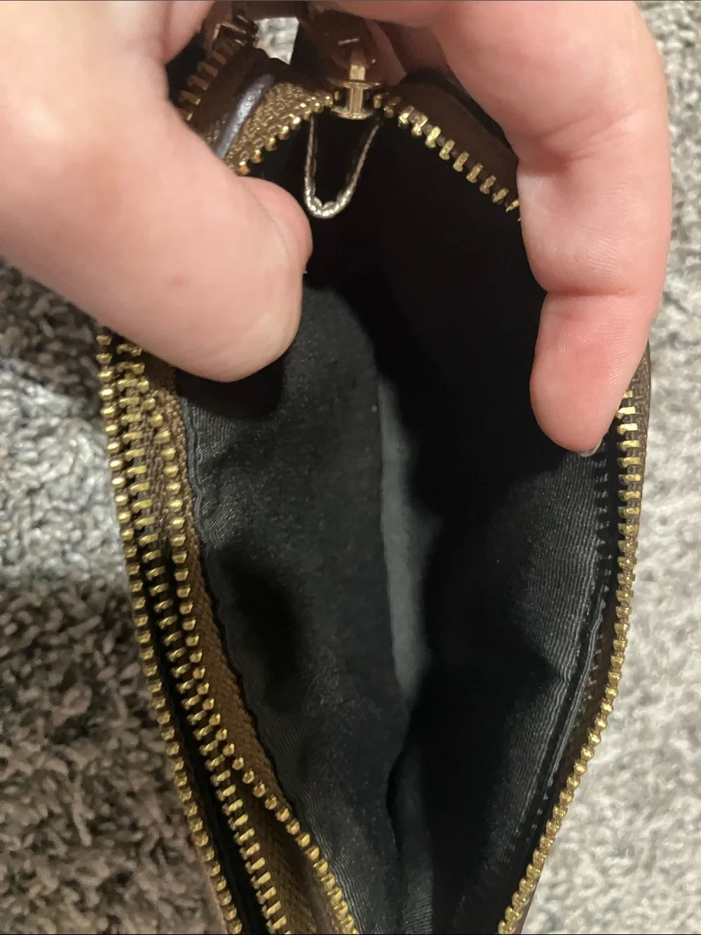 Coach Brown Khaki Signature Canvas Wristlet